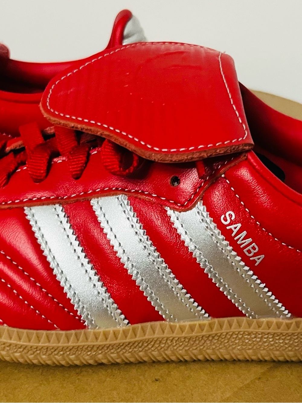 Adidas Women’s Samba Sneakers - Red/Silver - Picture 5 of 8